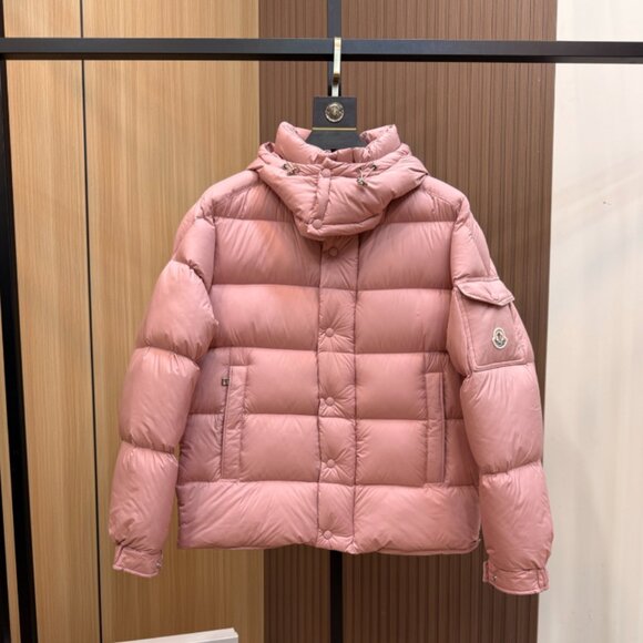 Moncler Shiny Women's Pink Puffer Jacket - Picture 5 of 7